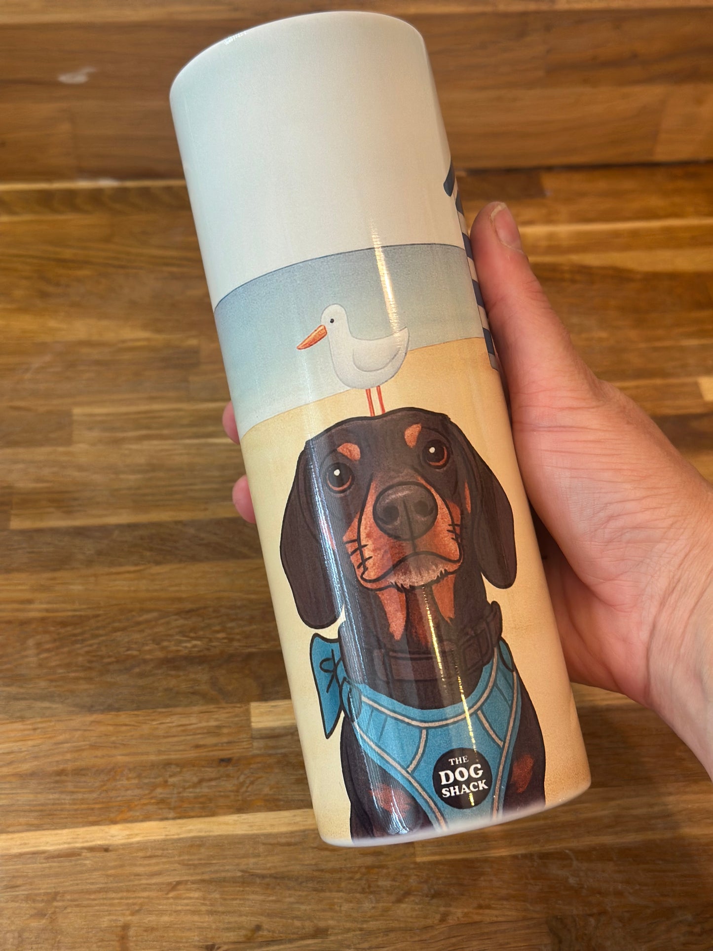 Personalised Tumbler 20oz - Beach Pup