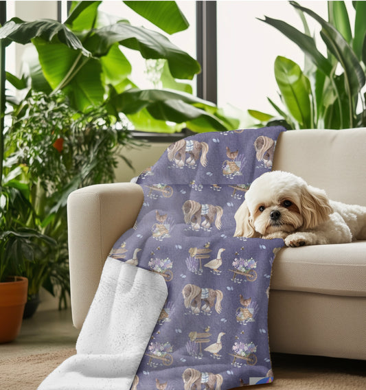 Dog Blanket - Lavender Countryside