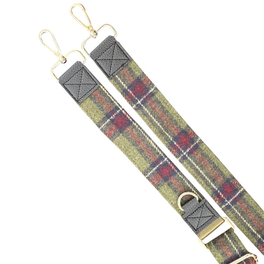 Green tweed  Bag Strap
