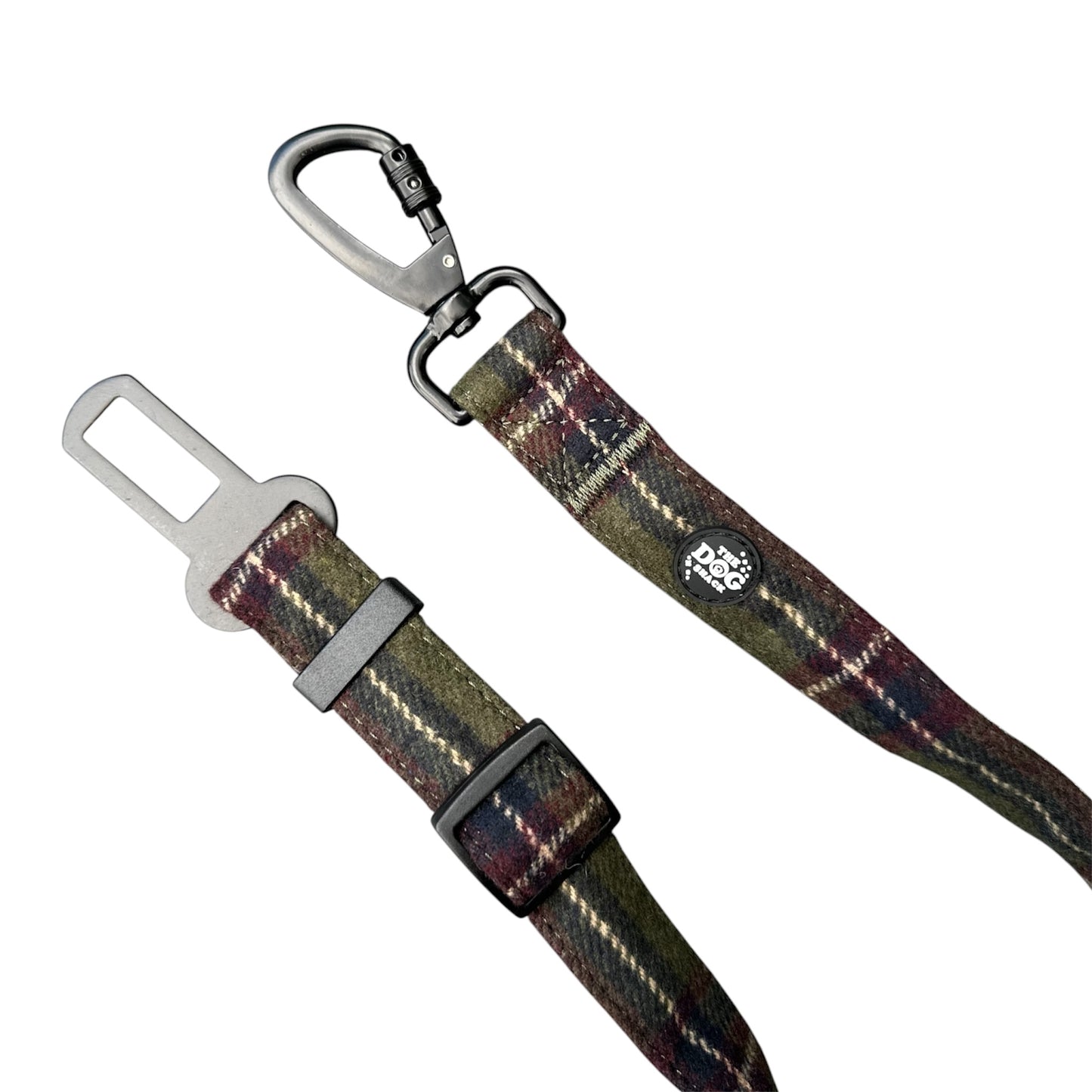 Seat Belt Restraint - Green Tweed