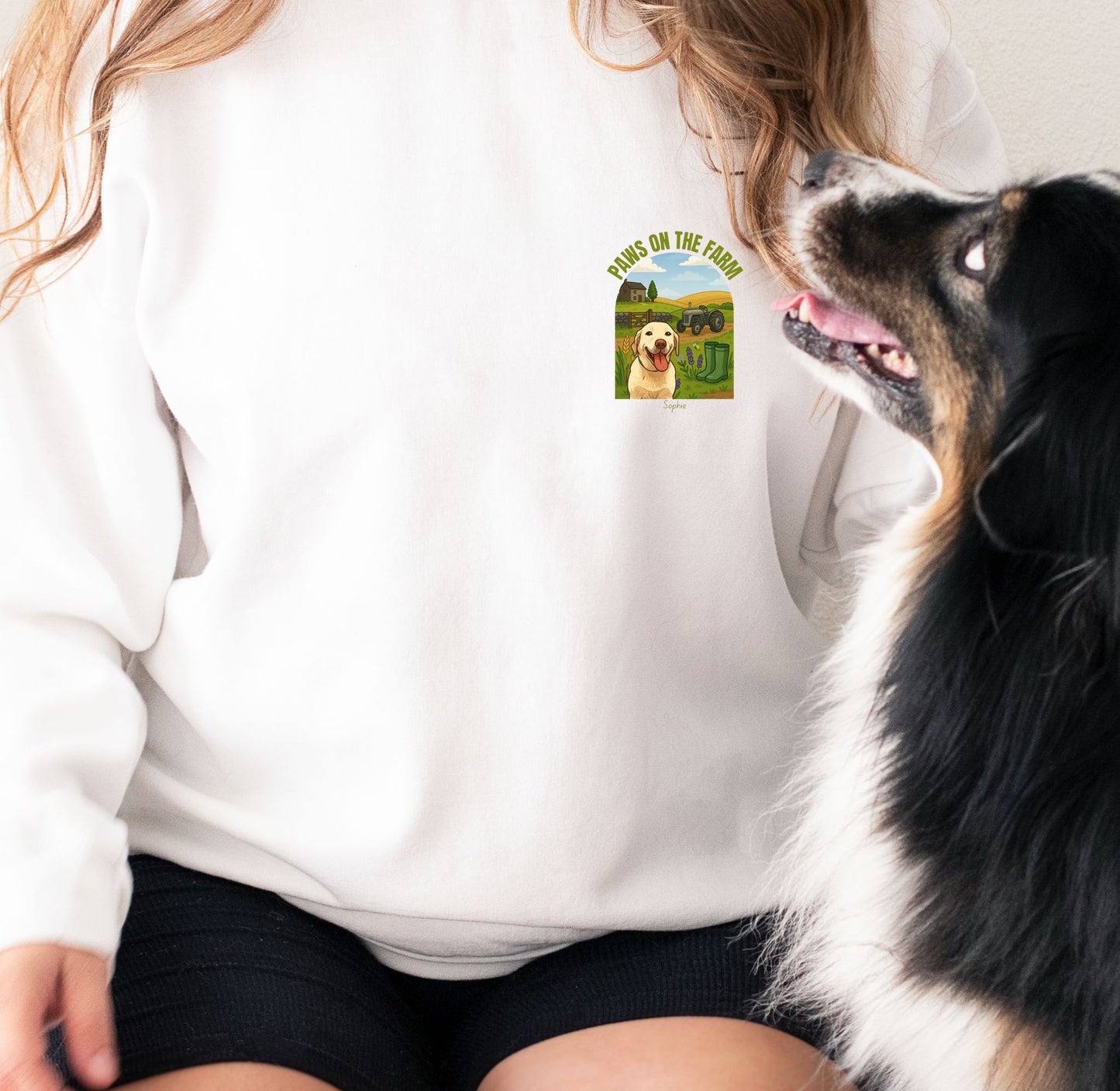 Paws On The Farm Custom Hoodie - Adult