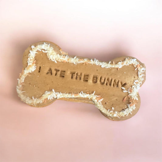 I ATE THE BUNNY Grainfree Dog Biscuit Easter Large Bone