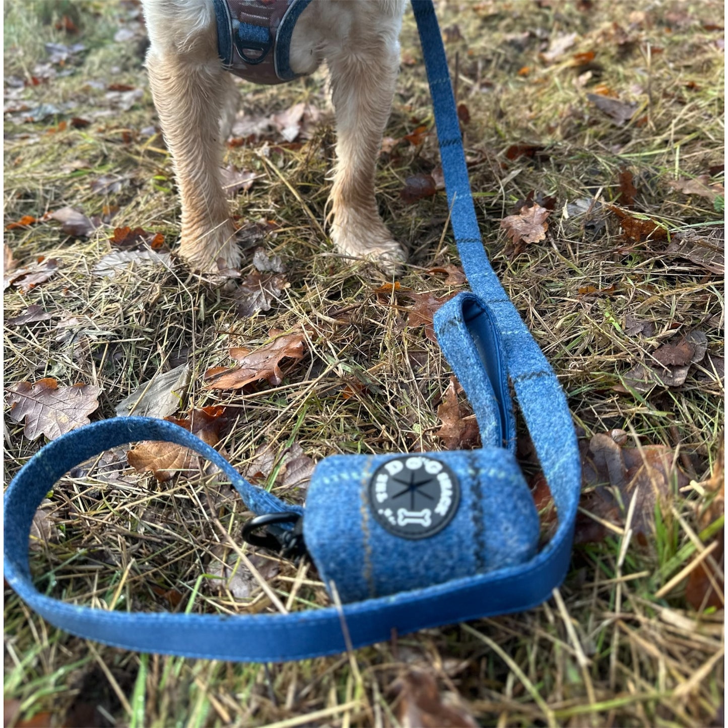Poo Bag Holder  - Blue Tweed