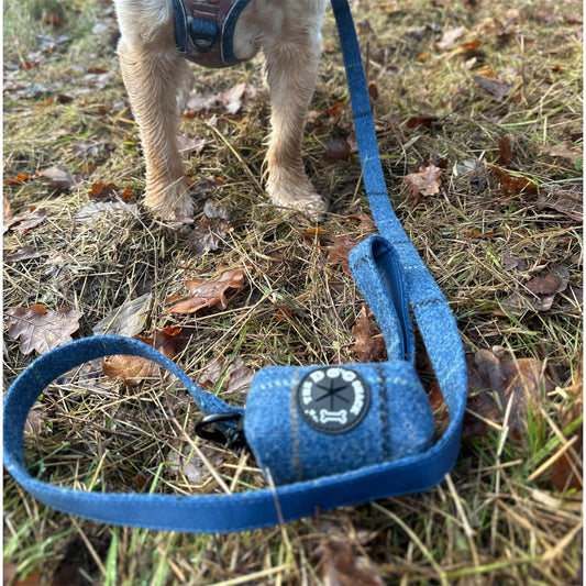 Poo Bag Holder  - Blue Tweed