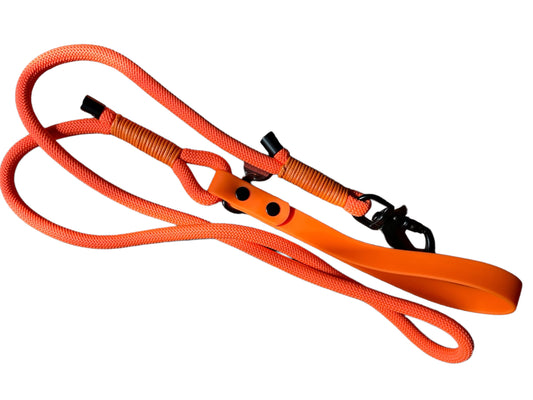 Rope Lead With Waterproof Handle - Neon Orange