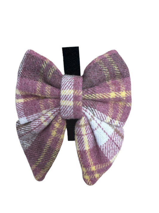 Sailor Bow Tie  - Raspberry Tweed