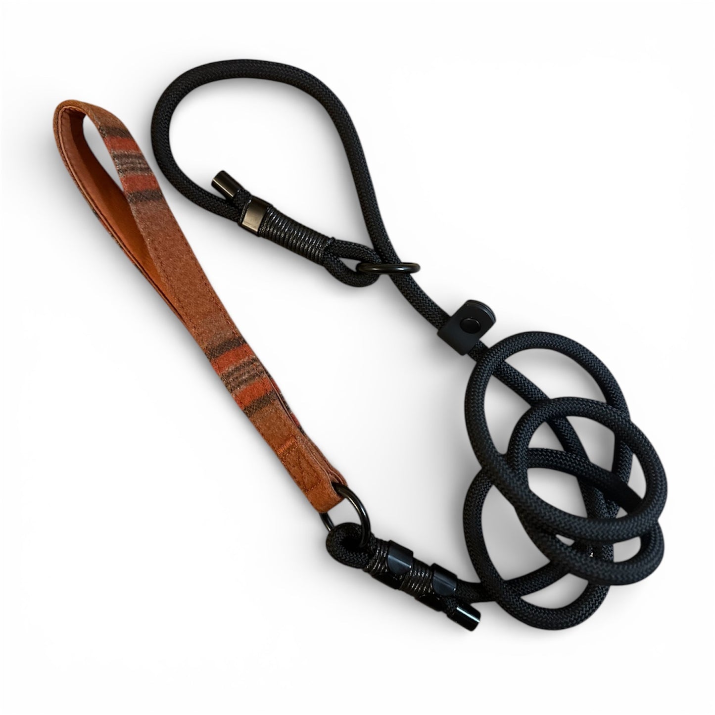 Slip lead with Orange Tweed Handle