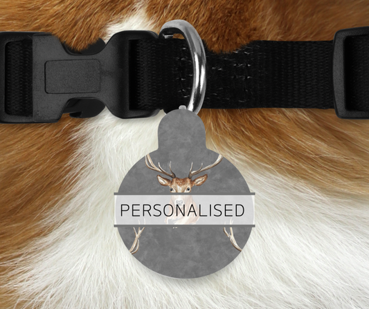 Personalised Pet ID Tags - Woodland Stag