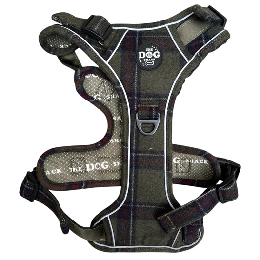Adjustable 1 Clip & 3 Clip Harness  - Green Tweed