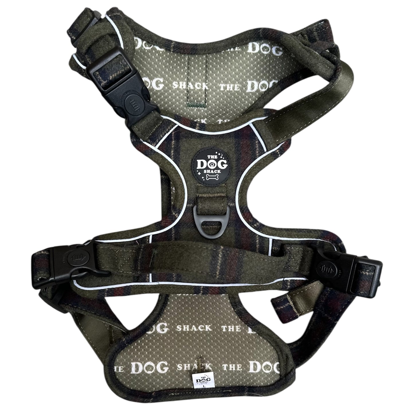 Adjustable 1 Clip & 3 Clip Harness  - Green Tweed