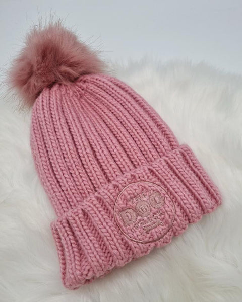 The Dog Shack Knitted Beanie hats with Pom Pom