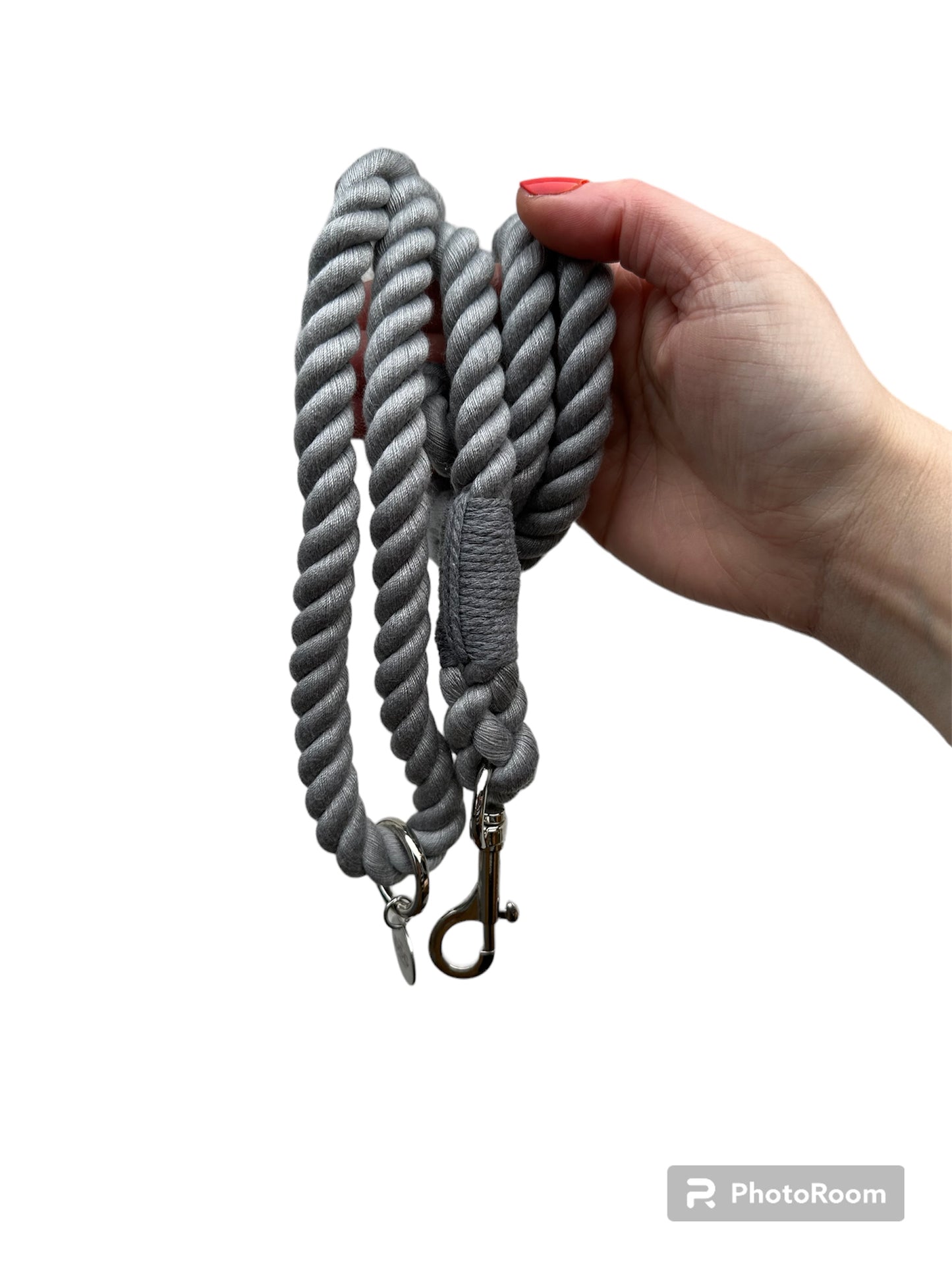 Rope Lead Single Handle Ended- Grey