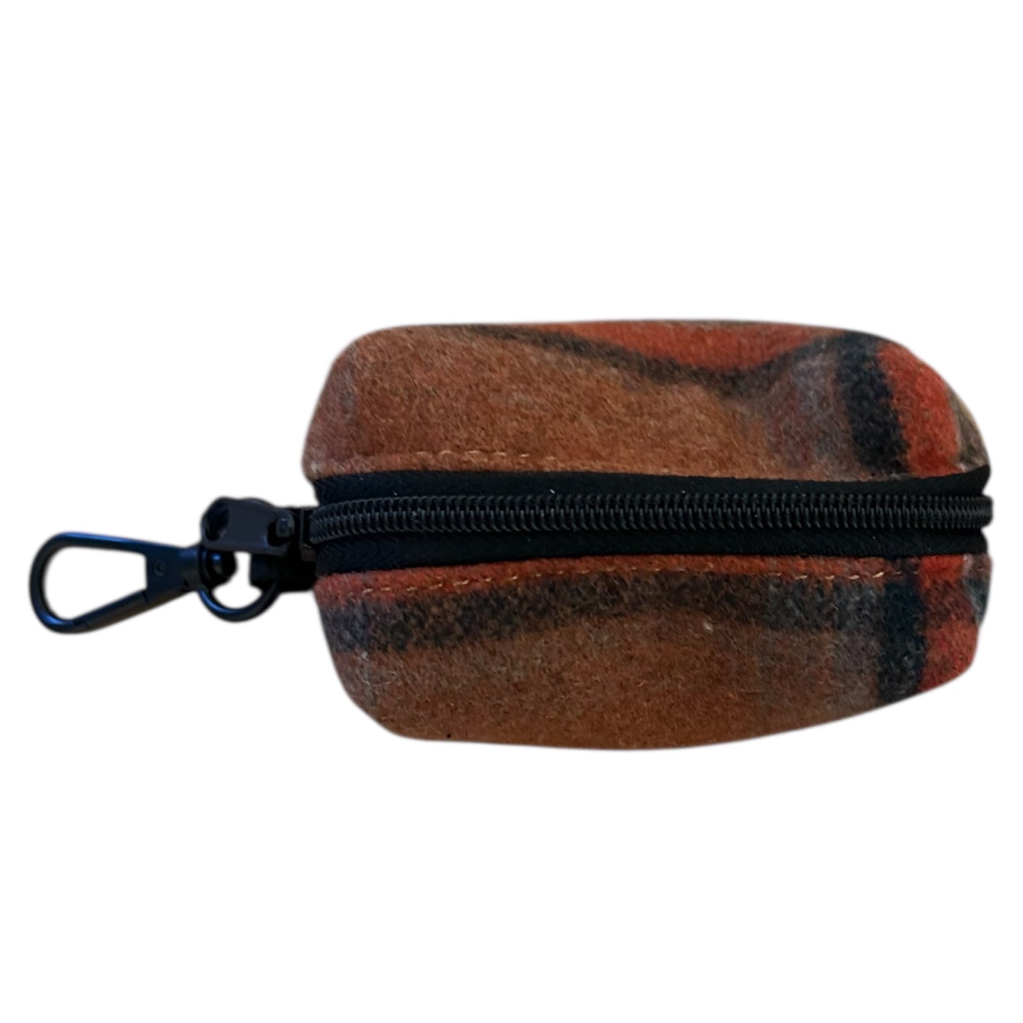 Poo Bag Holder  - Orange Tweed