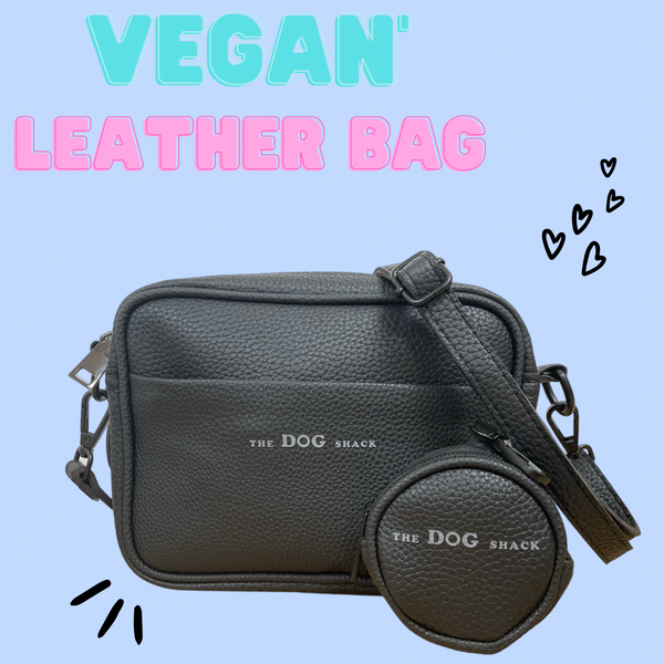 Vegan Leather Hand Bag - Black