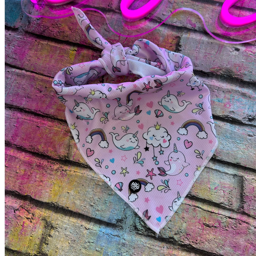 Tie On Bandana - Nora the Narwhal size small was £6